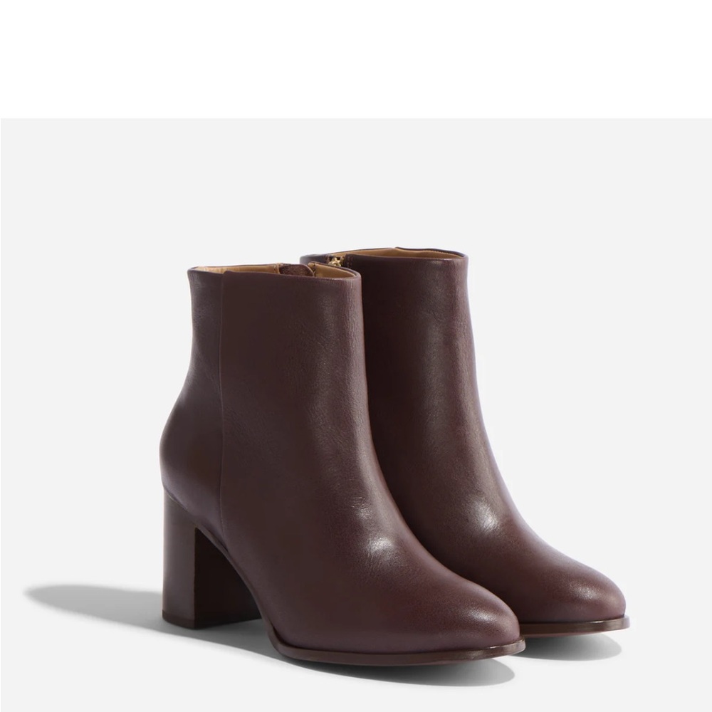 Nisolo Lia heeled bootie in wine NIB size 7.5